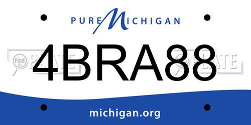 4BRA88 Michigan License Plate