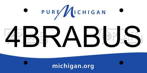 4BRABUS Michigan License Plate