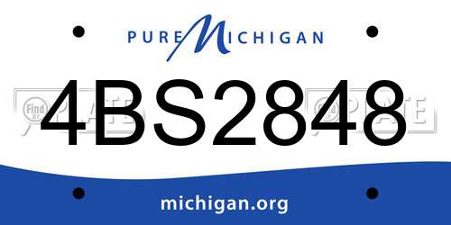 4BS2848 Michigan License Plate