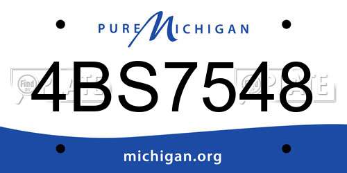 4BS7548 Michigan License Plate