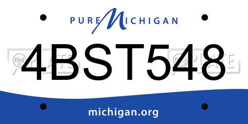 4BST548 Michigan License Plate