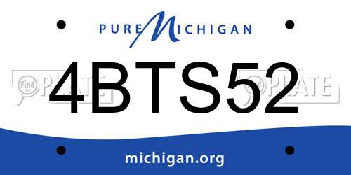 4BTS52 Michigan License Plate