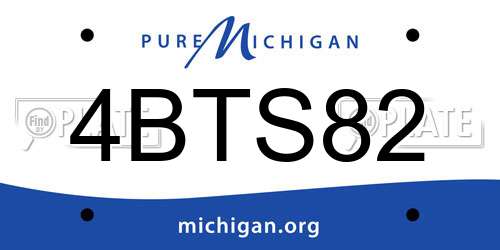 4BTS82 Michigan License Plate