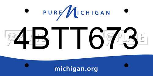 4BTT673 Michigan License Plate