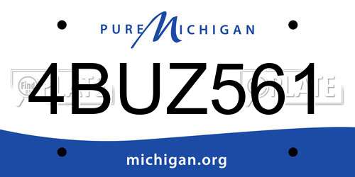 4BUZ561 Michigan License Plate