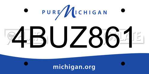 4BUZ861 Michigan License Plate