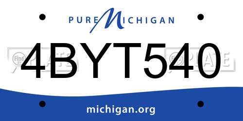 4BYT540 Michigan License Plate