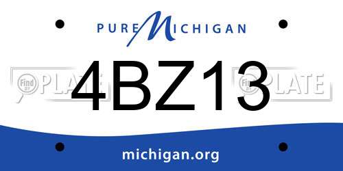 4BZ13 Michigan License Plate