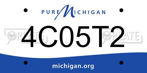 4C05T2 Michigan License Plate