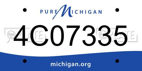 4C07335 Michigan License Plate