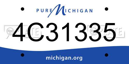 4C31335 Michigan License Plate