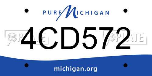 4CD572 Michigan License Plate