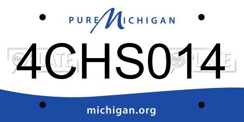 4CHS014 Michigan License Plate
