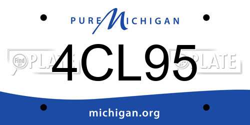 4CL95 Michigan License Plate
