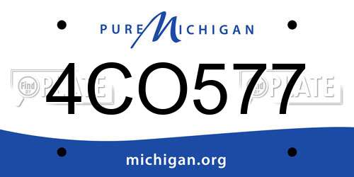 4CO577 Michigan License Plate