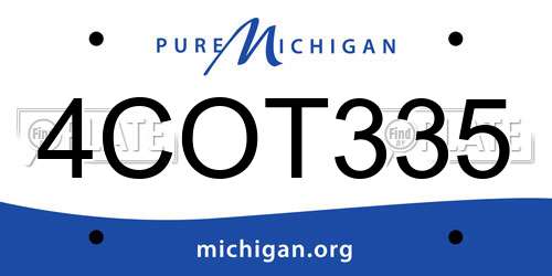 4COT335 Michigan License Plate