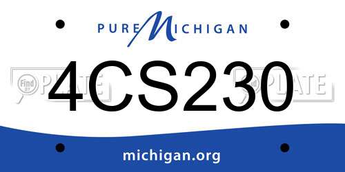4CS230 Michigan License Plate