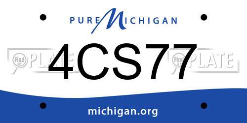 4CS77 Michigan License Plate