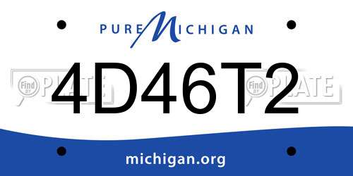 4D46T2 Michigan License Plate