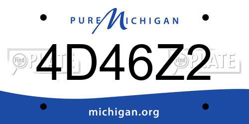 4D46Z2 Michigan License Plate