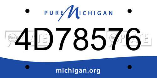 4D78576 Michigan License Plate