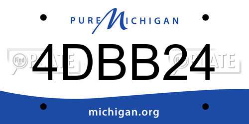 4DBB24 Michigan License Plate