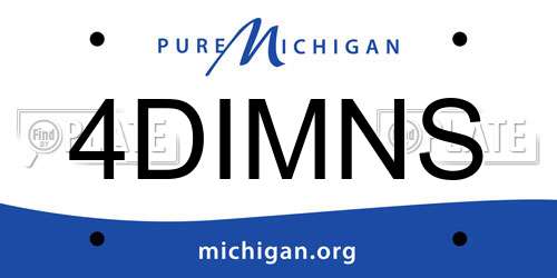 4DIMNS Michigan License Plate