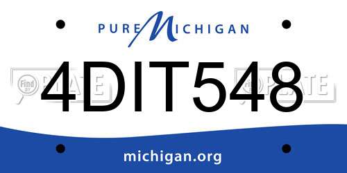 4DIT548 Michigan License Plate