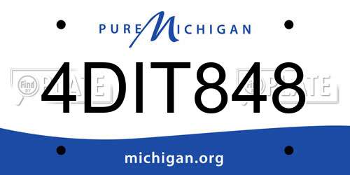 4DIT848 Michigan License Plate