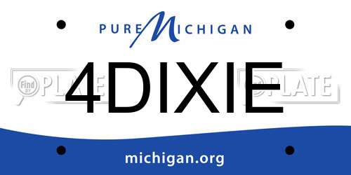 4DIXIE Michigan License Plate