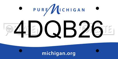 4DQB26 Michigan License Plate