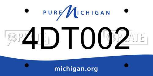 4DT002 Michigan License Plate