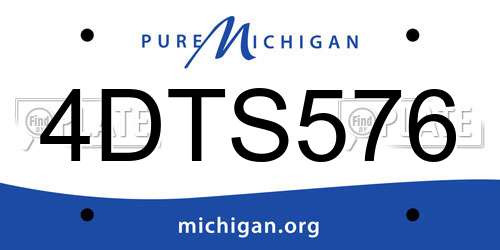 4DTS576 Michigan License Plate