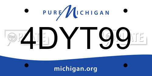4DYT99 Michigan License Plate