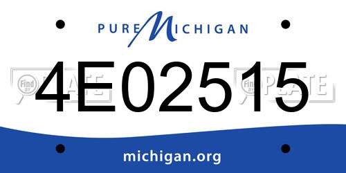 4E02515 Michigan License Plate