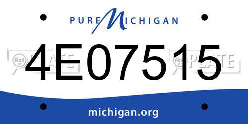 4E07515 Michigan License Plate