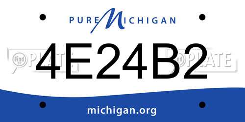 4E24B2 Michigan License Plate
