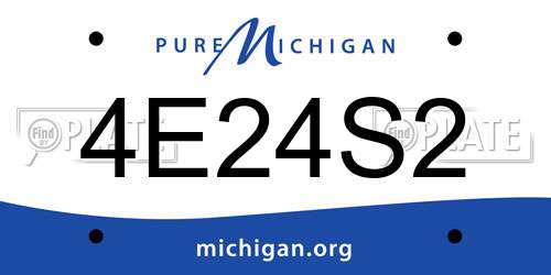 4E24S2 Michigan License Plate