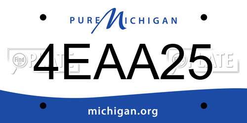 4EAA25 Michigan License Plate