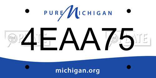4EAA75 Michigan License Plate