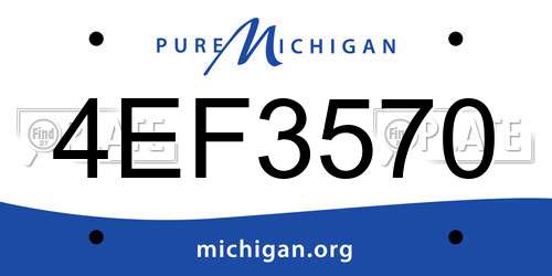 4EF3570 Michigan License Plate
