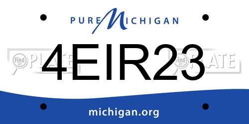 4EIR23 Michigan License Plate