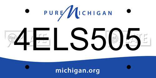 4ELS505 Michigan License Plate