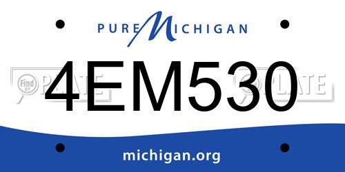 4EM530 Michigan License Plate