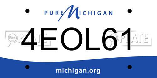 4EOL61 Michigan License Plate