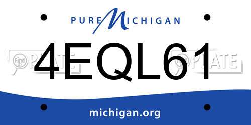 4EQL61 Michigan License Plate