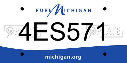 4ES571 Michigan License Plate