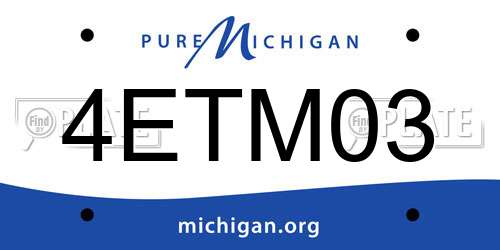 4ETM03 Michigan License Plate