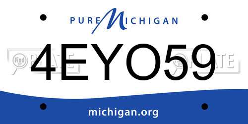 4EYO59 Michigan License Plate