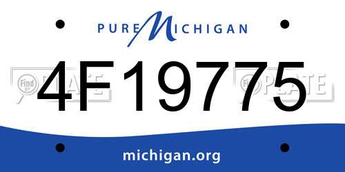 4F19775 Michigan License Plate